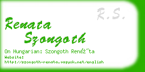 renata szongoth business card